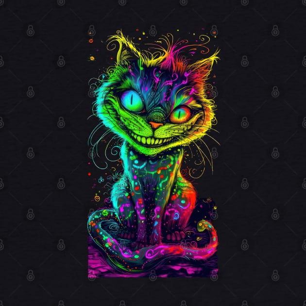 Neon Cheshire Cat by TooplesArt